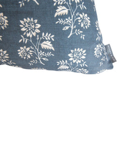 Camille Navy Floral Pillow Cover