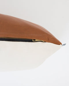 Cognac Leather Pillow