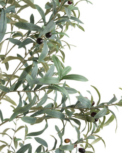 Faux Potted Olive Topiary