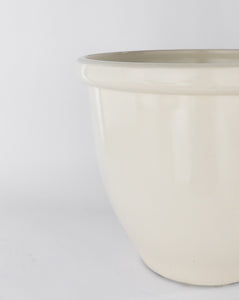 Glossy Cream Garden Pots (Set of 3)