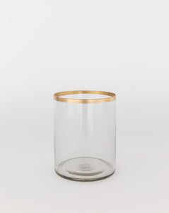 Gold Rim Glass Vase