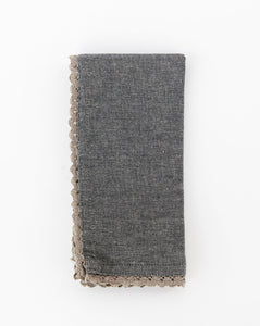 Lace Trimmed Cotton Napkins (Set of 4)