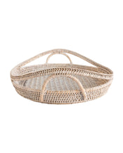Load image into Gallery viewer, Lace Woven Rattan Tray
