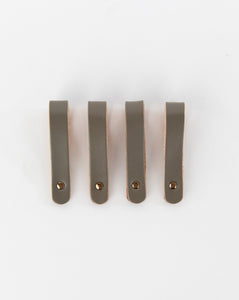 Leather & Brass Napkin Rings (Set of 4)
