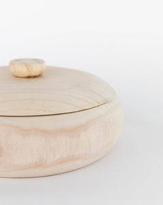 Lidded Natural Wood Container