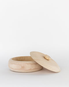 Lidded Natural Wood Container