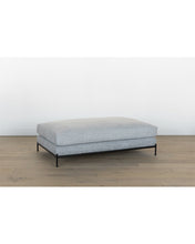Load image into Gallery viewer, Morrison Metal Base Large Leather Ottoman
