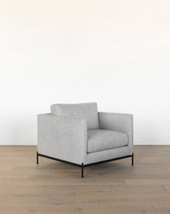 Morrison Metal Base Leather Chair