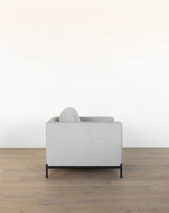 Morrison Metal Base Leather Chair