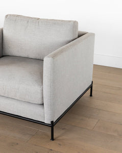 Morrison Metal Base Leather Chair