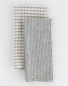 Checkered Gray Hand Towel