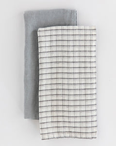 Checkered Gray Hand Towel