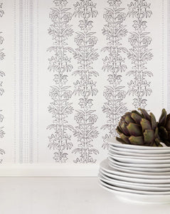 Demi Floral Stripe Wallpaper